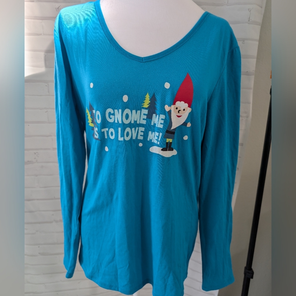 Be Yourself Teal Long Sleeve Top